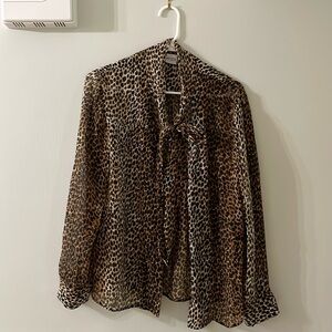 Chico’s leopard print blouse, Size 1